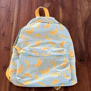 Art Class Museum of Ice Cream- Banana Print Kids Backpack with Yellow and Blue